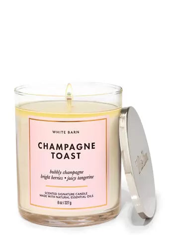 Champagne ToastSingle Wick Candle