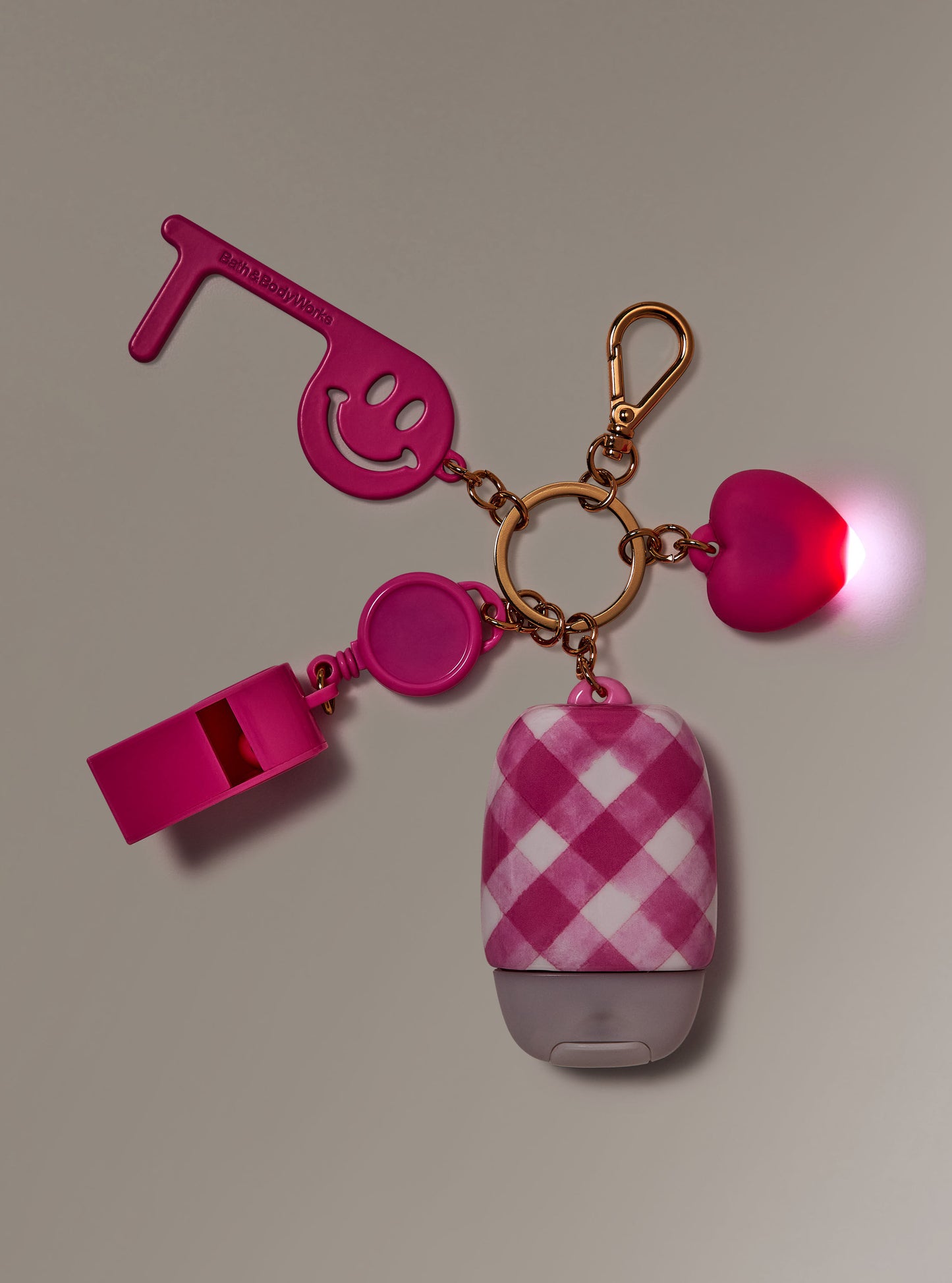 Pink Light-Up Multi-Tool Keychain